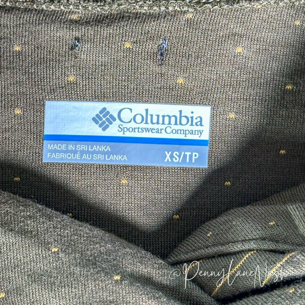 NWT Columbia Silver Falls Long Sleeve Shirt Olive Green Stripe - Picture 7 of 12